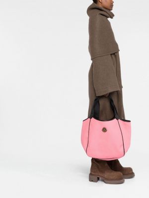 Shopper kabelka Moncler růžová