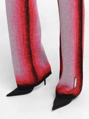Pantaloni cu picior drept cu gradient cu croială lejeră Y/project roșu