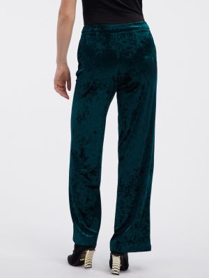 Sametové kalhoty Orsay zelené