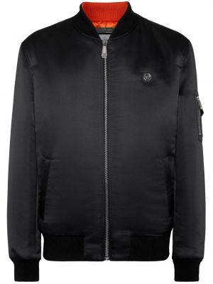 Geacă bomber din satin Philipp Plein negru