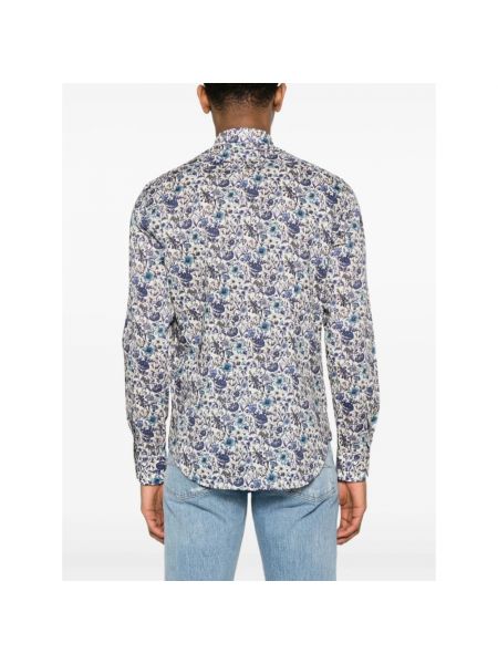 Koszula slim fit w kwiatki Paul Smith niebieska