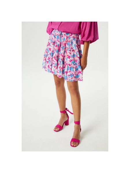 Mini falda con estampado con volantes Fabienne Chapot rosa