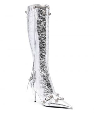 Kotníkové boty Balenciaga stříbrné