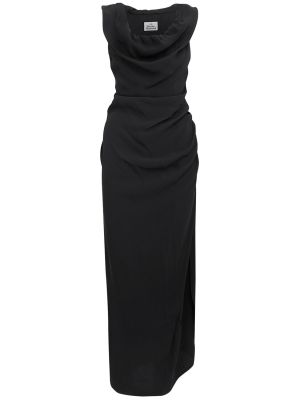 Drapované dlouhé šaty Vivienne Westwood černé