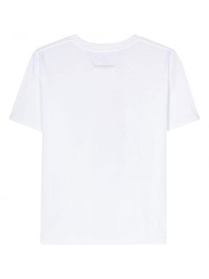 T-shirt aus baumwoll mit print Mm6 Maison Margiela weiß