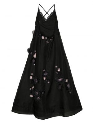 Gėlėtas maksi suknelė Zimmermann juoda