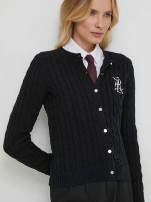 Хлопковый свитер Lauren Ralph Lauren черный
