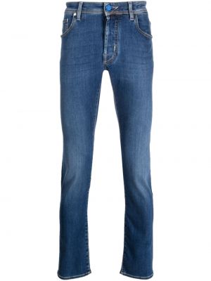 Slim fit skinny fit-jeans Jacob Cohën blå