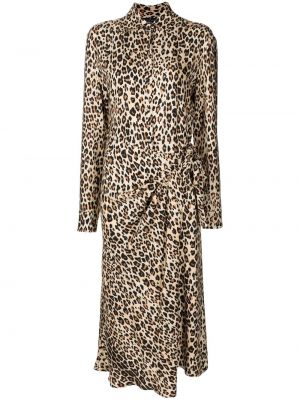 Leopard trykt rett kjole Ermanno Scervino brun