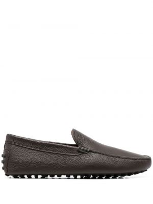 Kožne loaferice Tod's smeđa