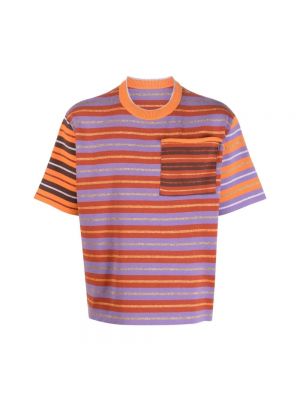 Koszulka w paski Jacquemus pomarańczowa
