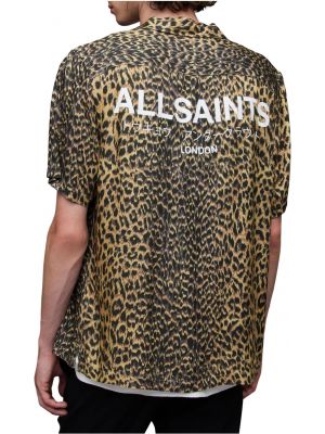 Рубашка с коротким рукавом Allsaints желтая
