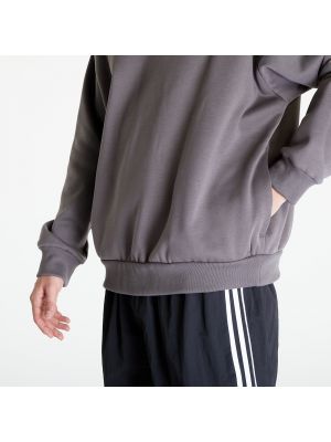 Fleece φούτερ με κουκούλα Adidas Performance γκρι