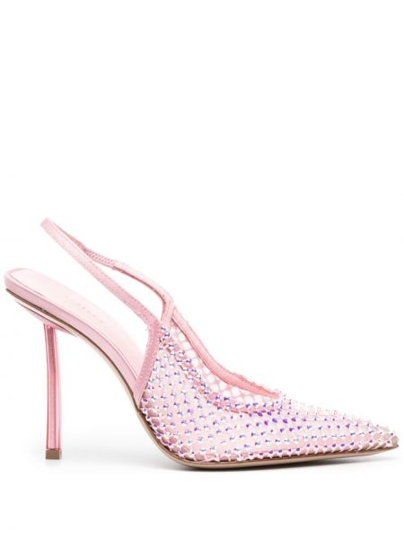 Pantofi cu toc de cristal Le Silla roz