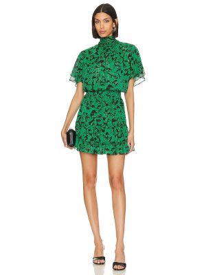 Mini vestido con estampado abstracto Misa Los Angeles verde