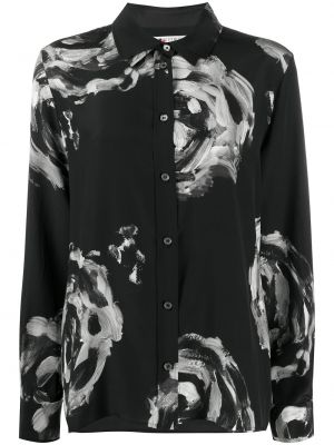 Camisa con estampado con estampado abstracto Ports 1961 negro