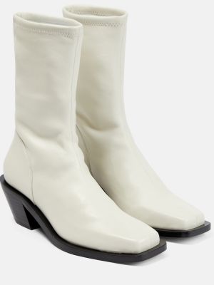 Кожени обувки до глезена от изкуствена кожа Simkhai бяло