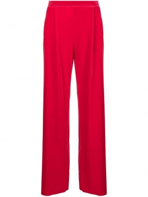 Sametové rovné kalhoty Amazuìn červené