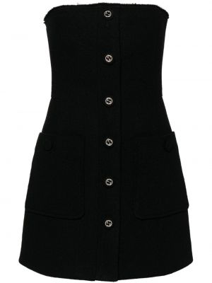 Mini kleita ar pogām Gucci melns
