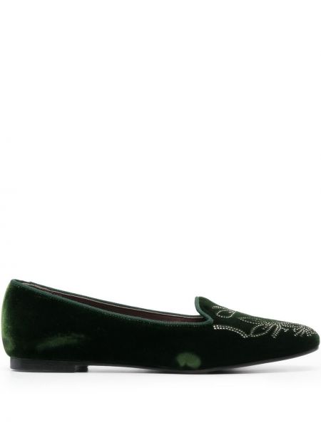 Бархатные туфли 10 Corso Como, зеленые