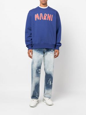 Sweatshirt mit rundem ausschnitt Marni blau