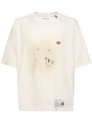 Camiseta de algodón de tela jersey Mihara Yasuhiro blanco
