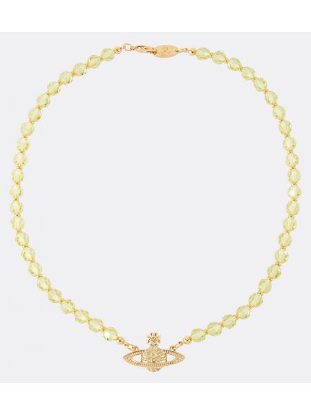 Křišťálový náhrdelník Vivienne Westwood zlatý