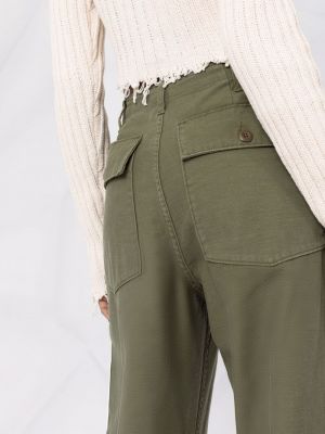 Sportovní kalhoty s nízkým pasem relaxed fit R13 zelené