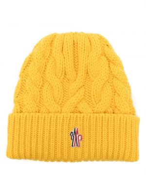 Вълнена шапка Moncler Grenoble жълто