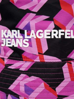 Kapelusz Karl Lagerfeld Jeans różowy