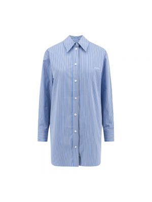 Blusa con bordado de algodón a rayas Isabel Marant azul
