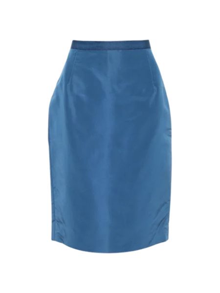 Niebieska jedwabna spódnica Oscar De La Renta Pre-owned