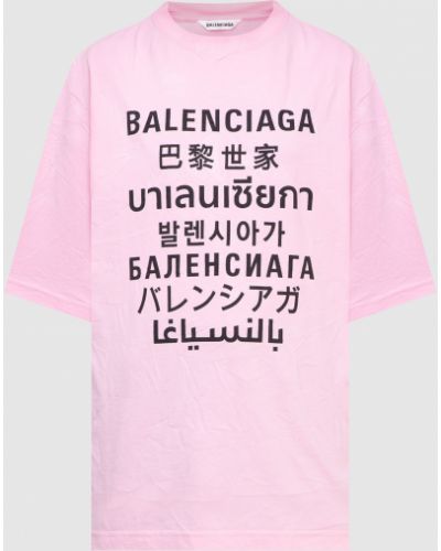 Футболка Balenciaga, рожева