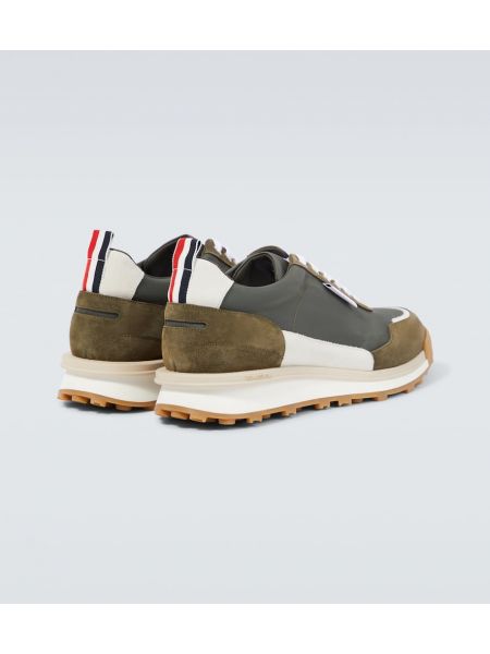 Sneakers di pelle Thom Browne verde