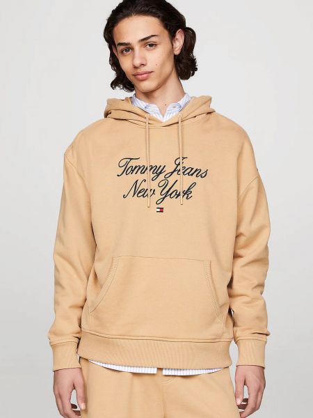 Бежевое худи Tommy Jeans