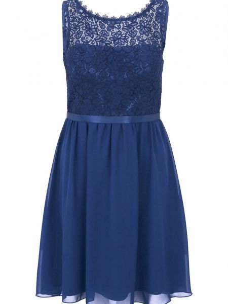 Кружевное коктейльное платье Vera Mont синее