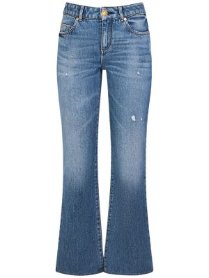 Jeans a zampa di cotone Balmain blu