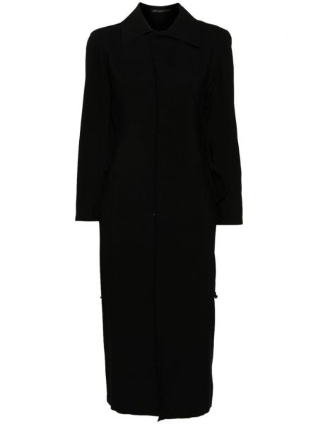 Μίντι φόρεμα Yohji Yamamoto μαύρο