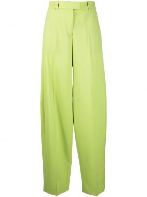 Pantaloni cu croială lejeră The Attico verde