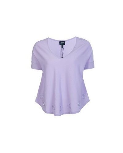 Джинсовая блузка Armani Jeans, фиолетовая
