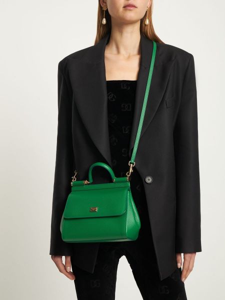Bolso clutch de cuero Dolce & Gabbana verde