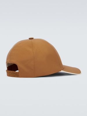 Siuvinėtas kepurė su snapeliu Loro Piana ruda
