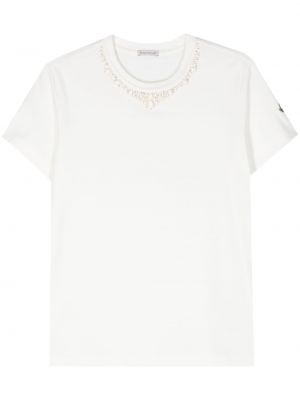 Bavlněné tričko Moncler bílé