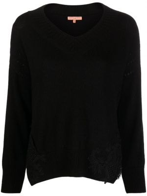 Пуловер с дантела Ermanno Scervino черно