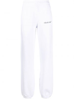 Pantaloni con stampa Off-white bianco