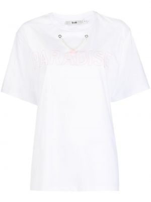 T-shirt en coton à imprimé B+ab blanc