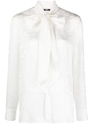 Bluză cu funde din jacard Versace