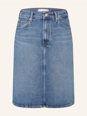 Spódnica jeansowa bawełniana Tommy Hilfiger niebieska
