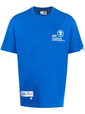 T-shirt con stampa Aape By *a Bathing Ape® blu
