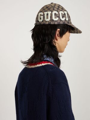 Czapka z daszkiem Gucci beżowa